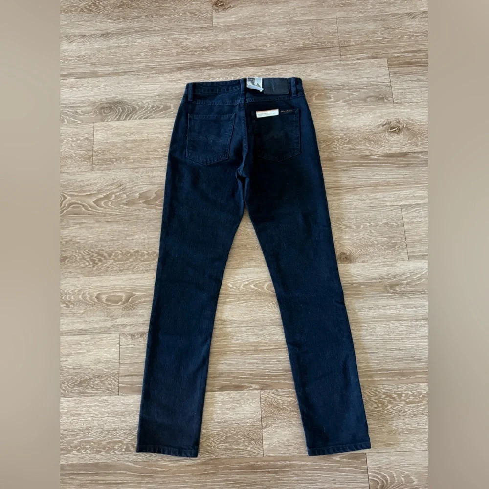 Nudie Jeans Men's Dark Black Skinny Jeans W26 X L30